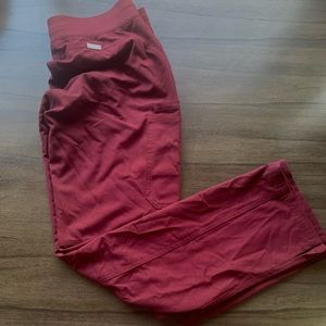 FIGS Burgundy Kade Pants Small
